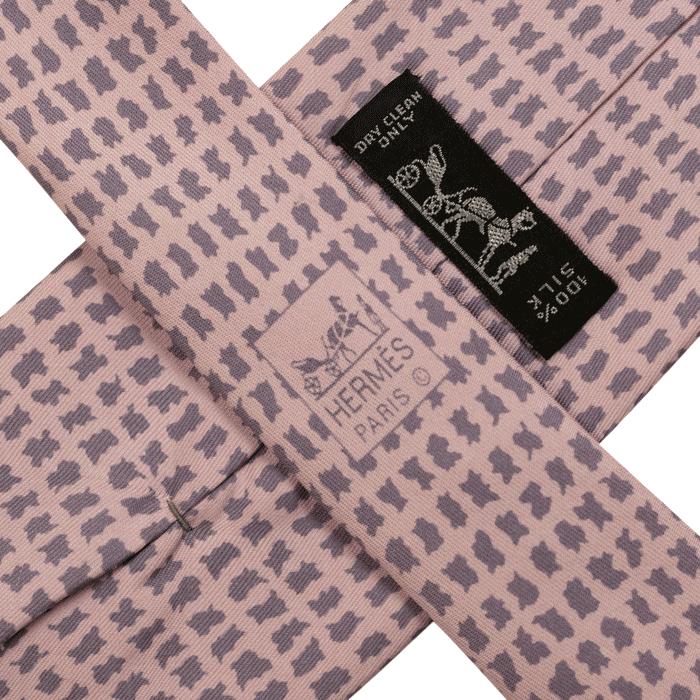 Hermes Men's Silk Tie Geometric Pattern 5058 | Necktie Cravate