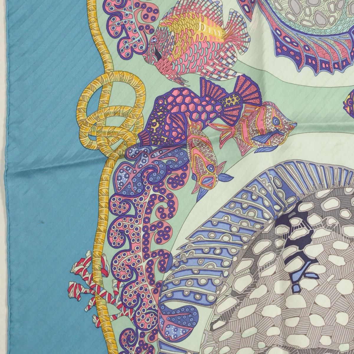 Hermes Scarf "Grands Fonds" by Annie Faivre 90cm Silk | Carre Foulard