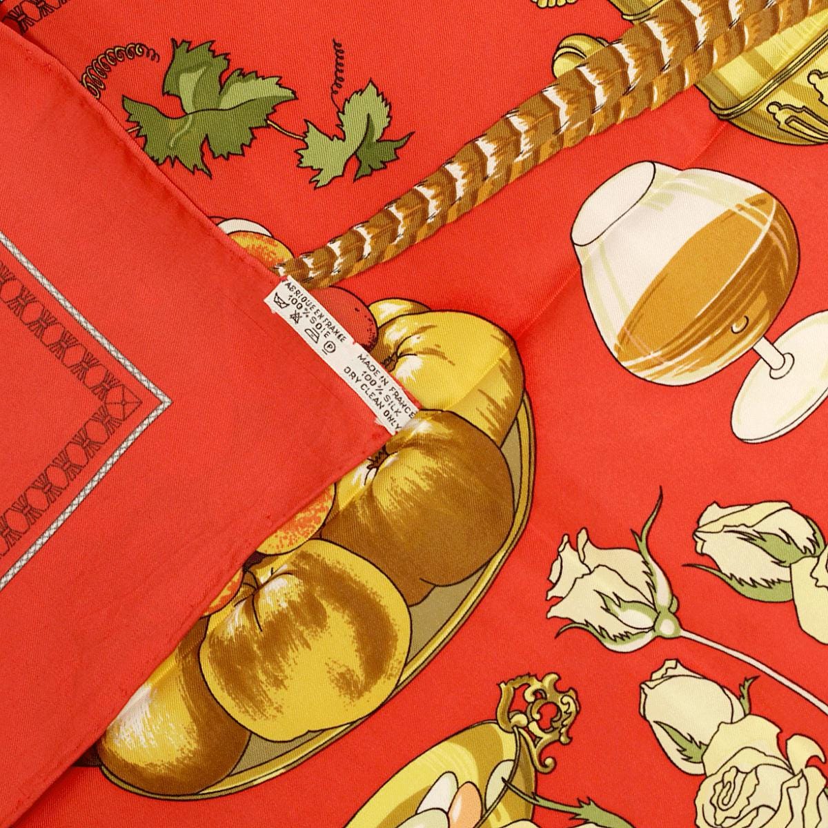 Hermes Scarf "Gastronomie" by Christiane Vauzelles 90cm Silk | Carre Foulard
