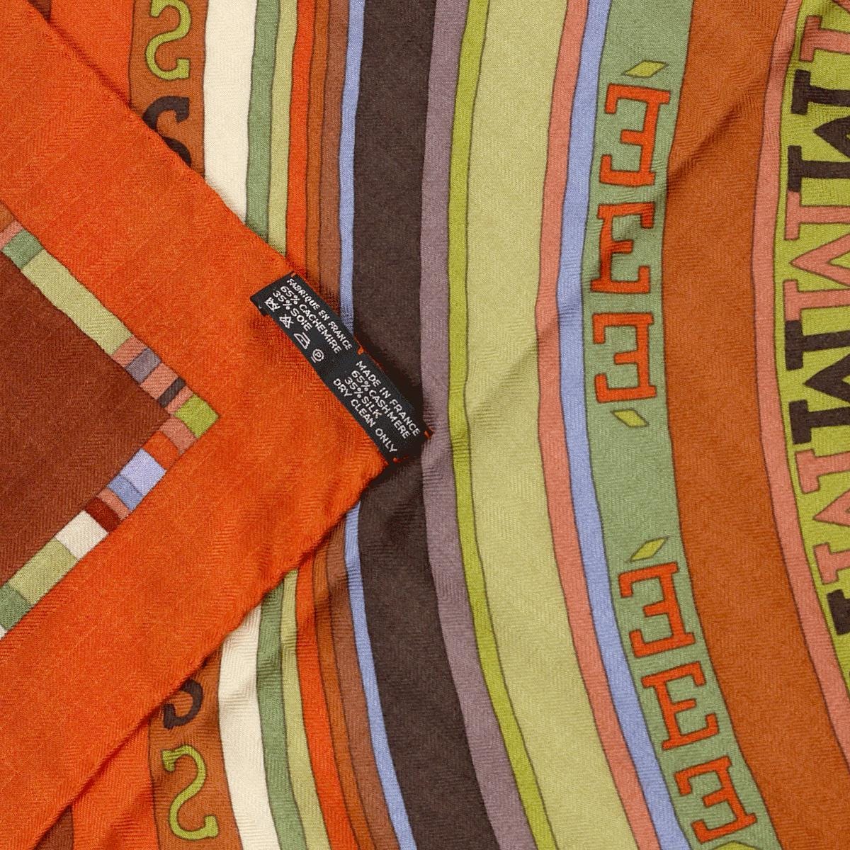 Hermes Cashmere Shawl 140cm "Tohu Bohu" by Claudia Stuhlhofer Mayr | Scarf Carre Foulard