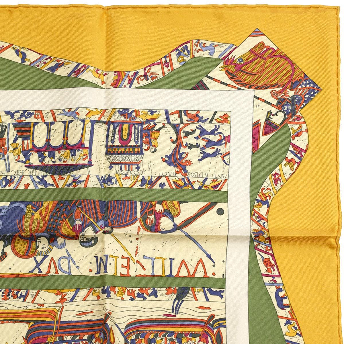 Hermes Scarf "A la Gloire de Guillaume" by Loic Dubigeon 90cm Silk | Carre Foulard