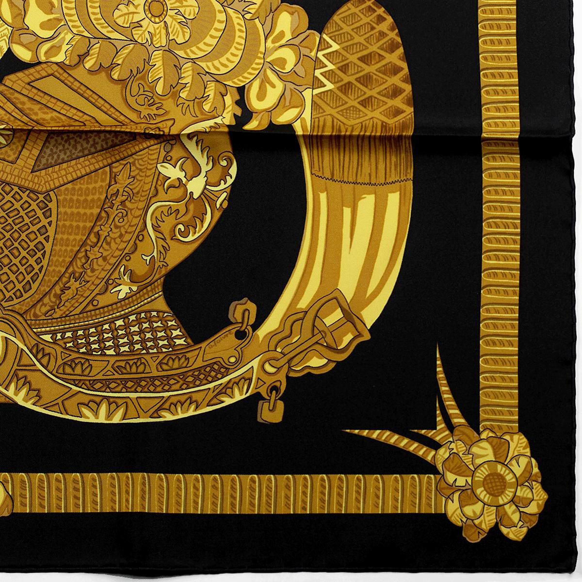 Hermes Scarf "Armets et Panache" by Annie Faivre 90cm Silk | Carre Foulard