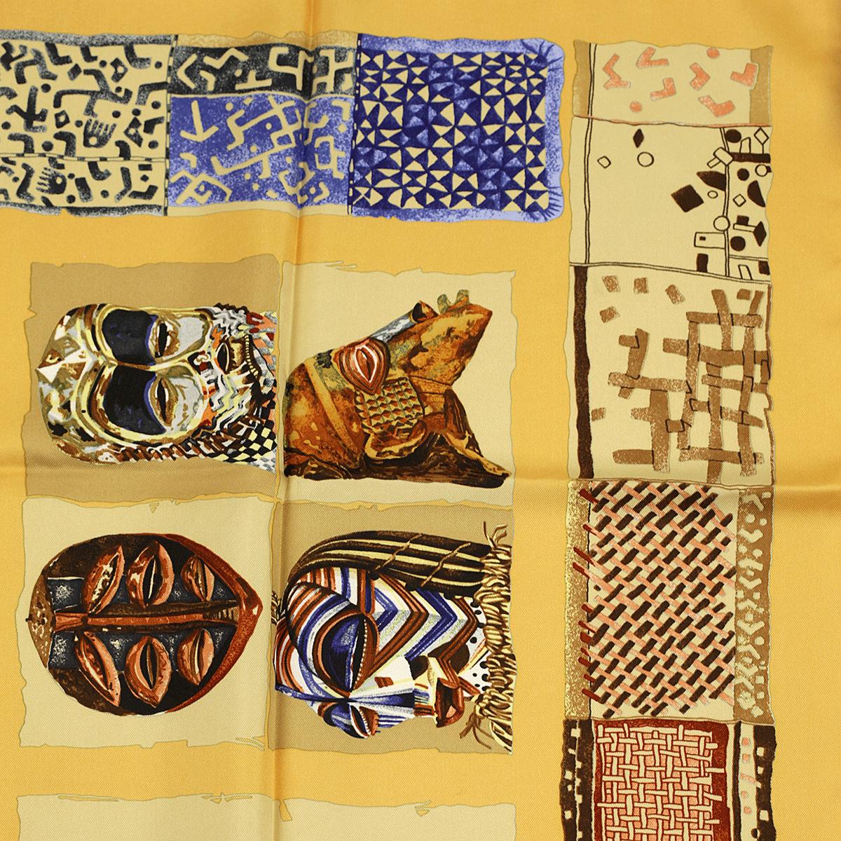 Hermes Scarf "Persona" by Loic Dubigeon 90cm Silk | Carre Foulard