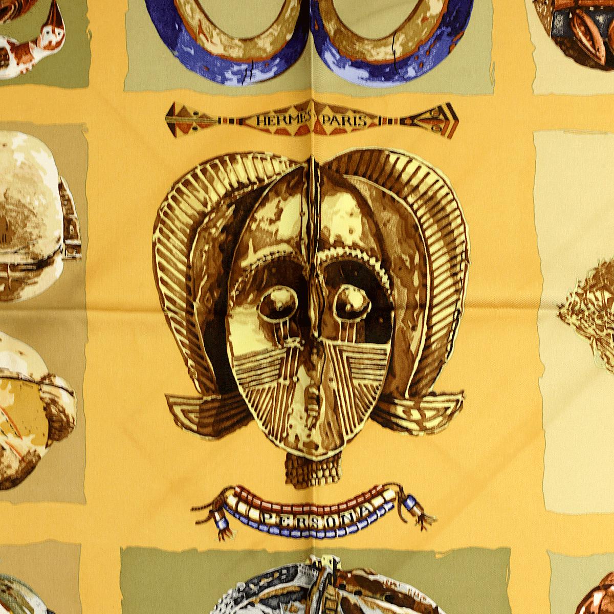 Hermes Scarf "Persona" by Loic Dubigeon 90cm Silk | Carre Foulard