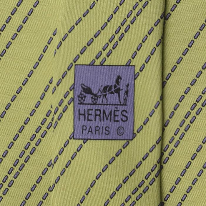 Hermes Men's Silk Tie Geometric Pattern 5114 | Necktie Cravate