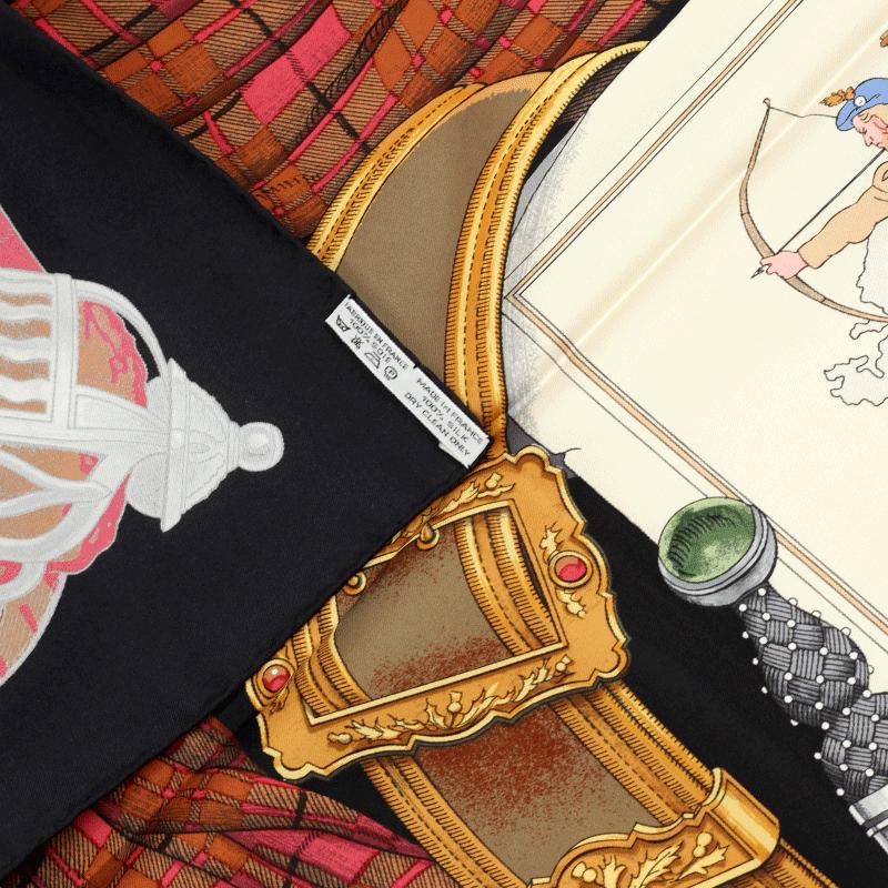 Hermes Scarf "Scotland" by Philippe Ledoux 90cm Silk