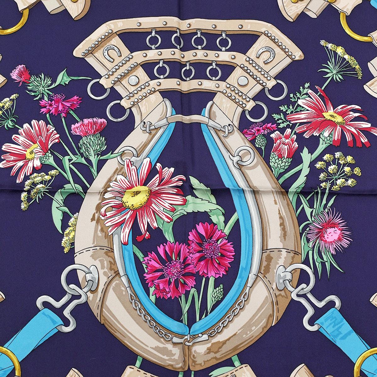 Hermes Scarf "Aux Champs" by Caty Latham 90cm Silk | Carre Foulard
