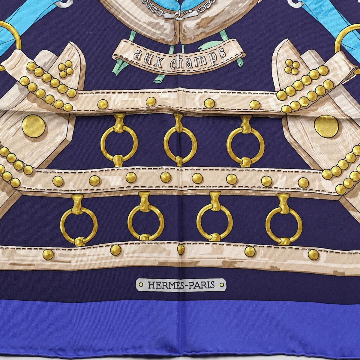 Hermes Scarf "Aux Champs" by Caty Latham 90cm Silk | Carre Foulard