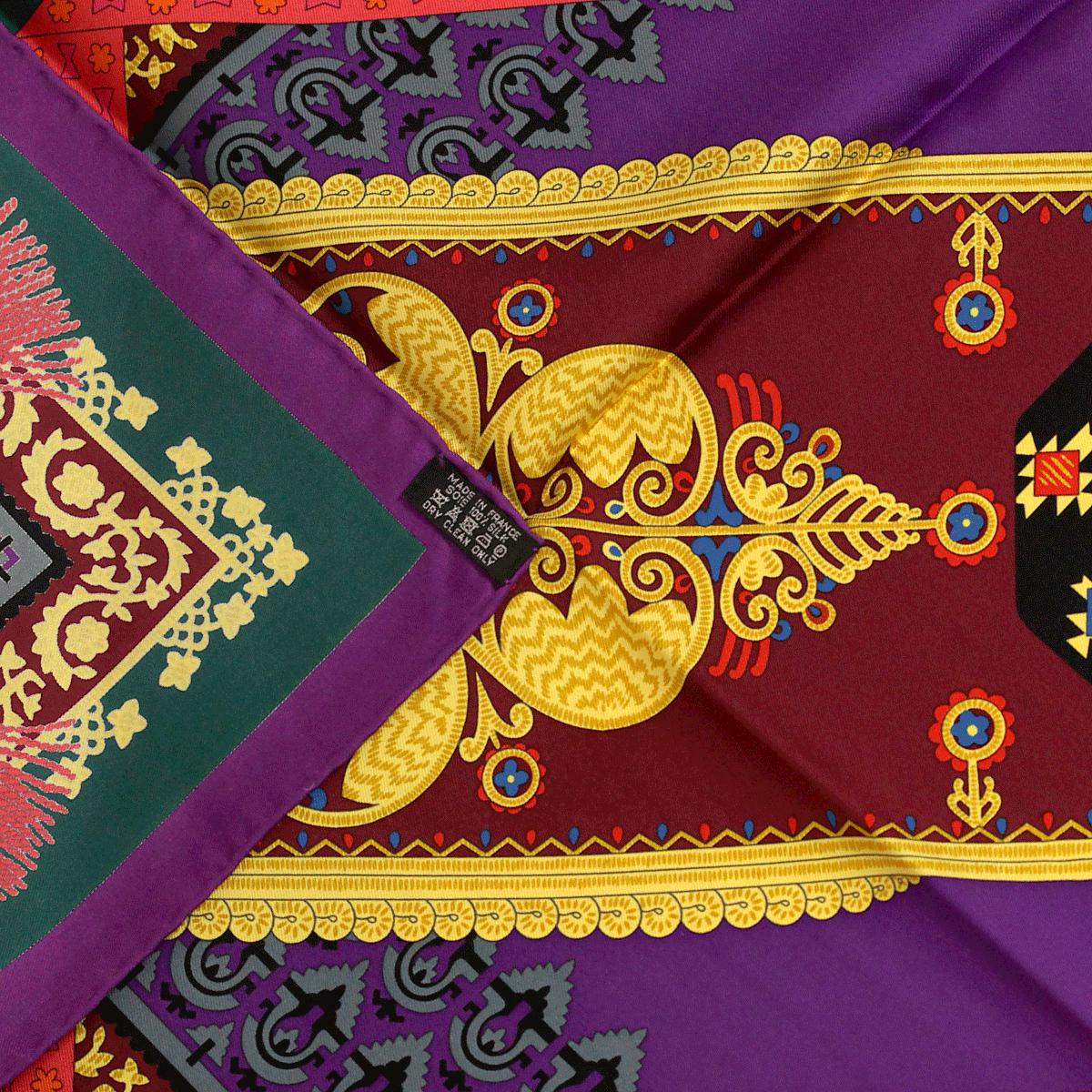 Hermes Scarf "Brins d'Or" by Julia Abadie Vintage 90cm Silk | Carre Foulard