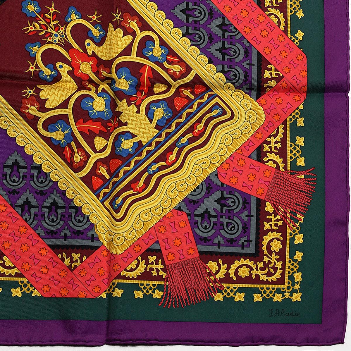 Hermes Scarf "Brins d'Or" by Julia Abadie Vintage 90cm Silk | Carre Foulard