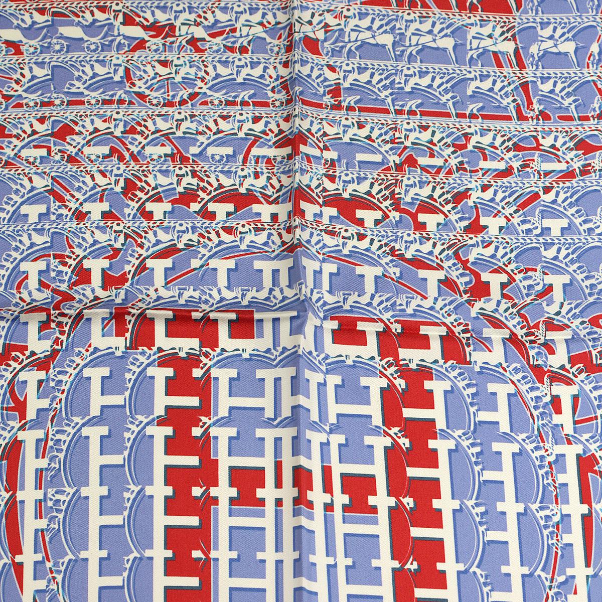 Hermes Scarf "24 Faubourg Second" by Dimitri Rybaltchenko 90cm Silk