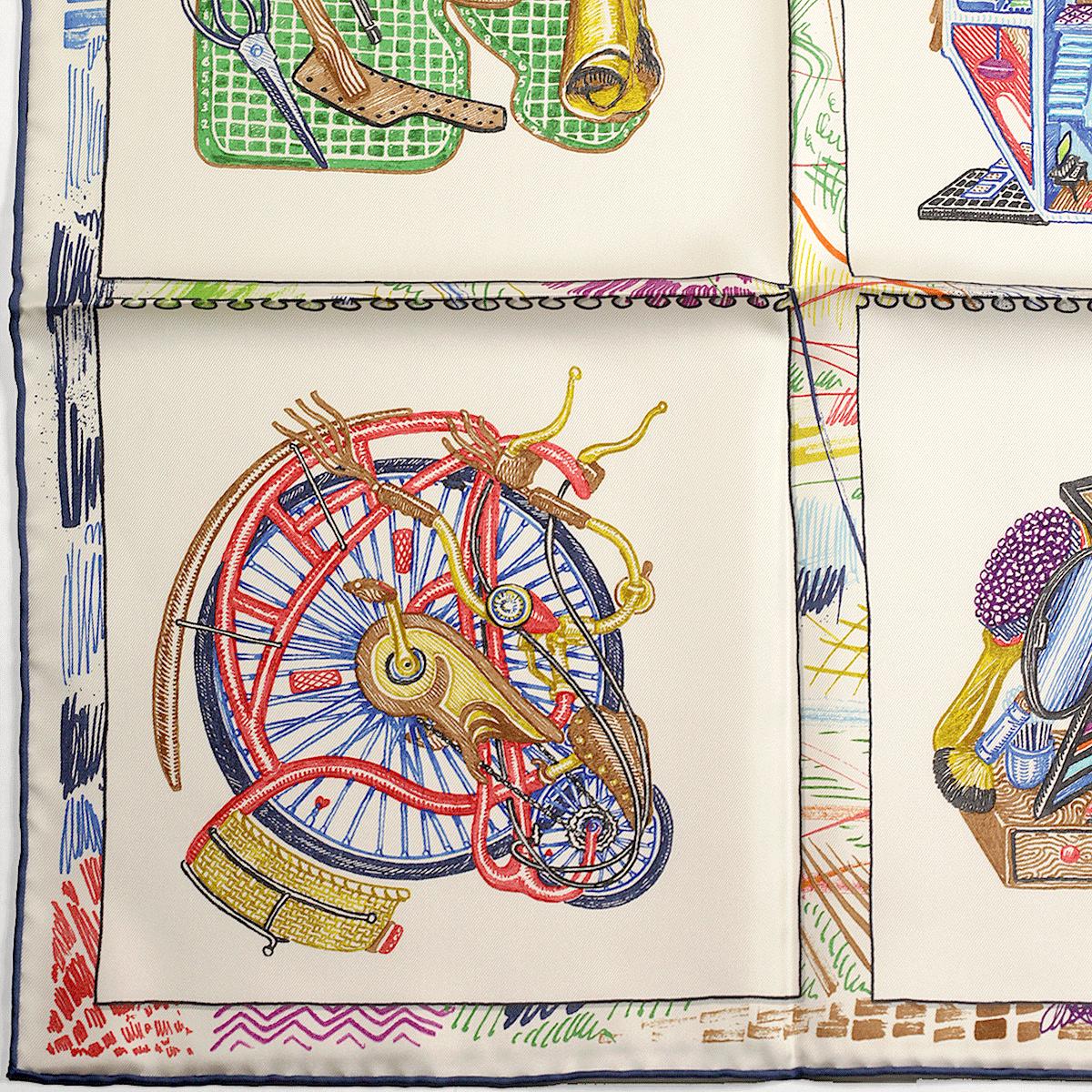 Hermes Scarf "Chevaloscope" by Elias Kafouros 90cm Silk