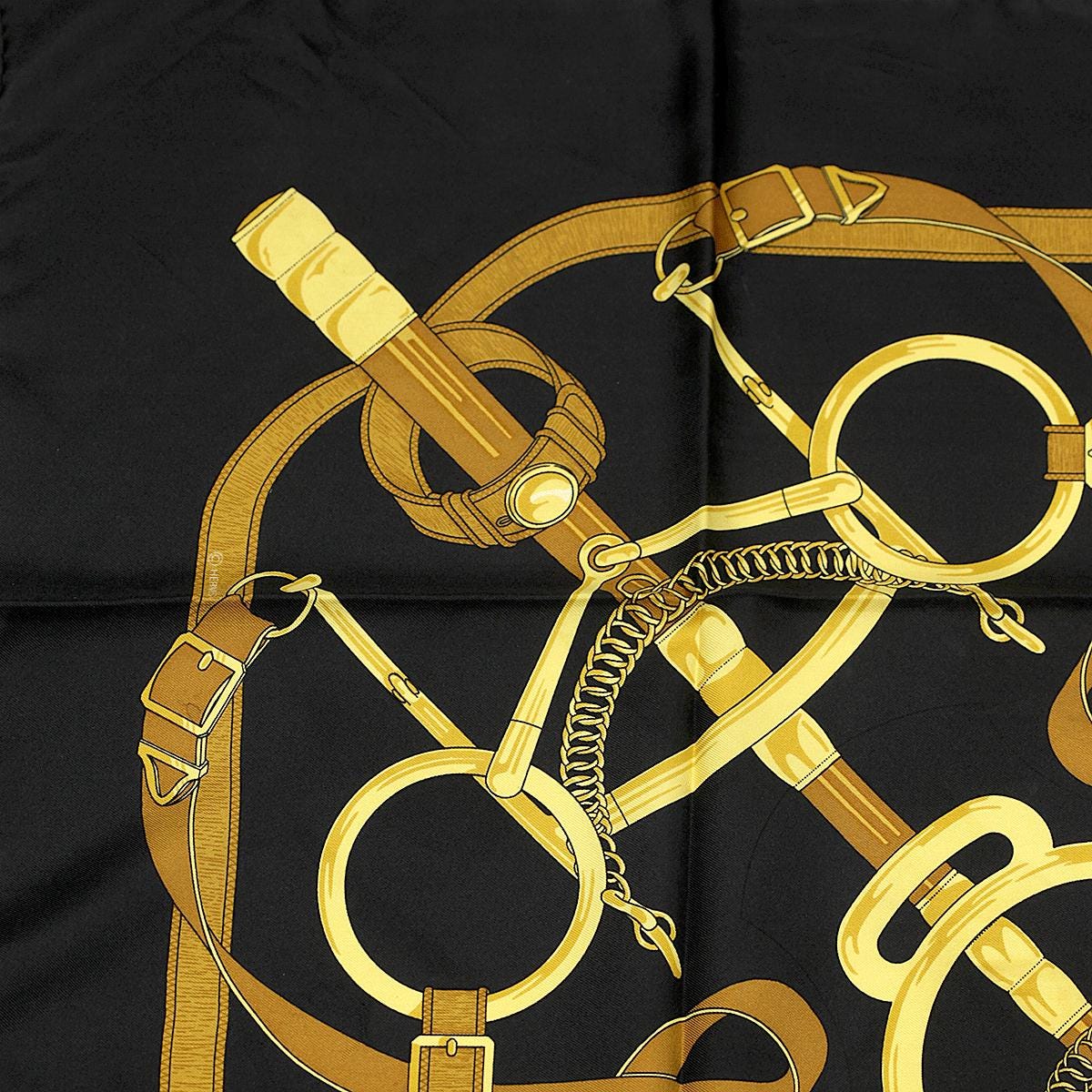 Hermes Scarf "Eperon d'Or" by Henri d'Origny 90cm Silk | Carre Foulard