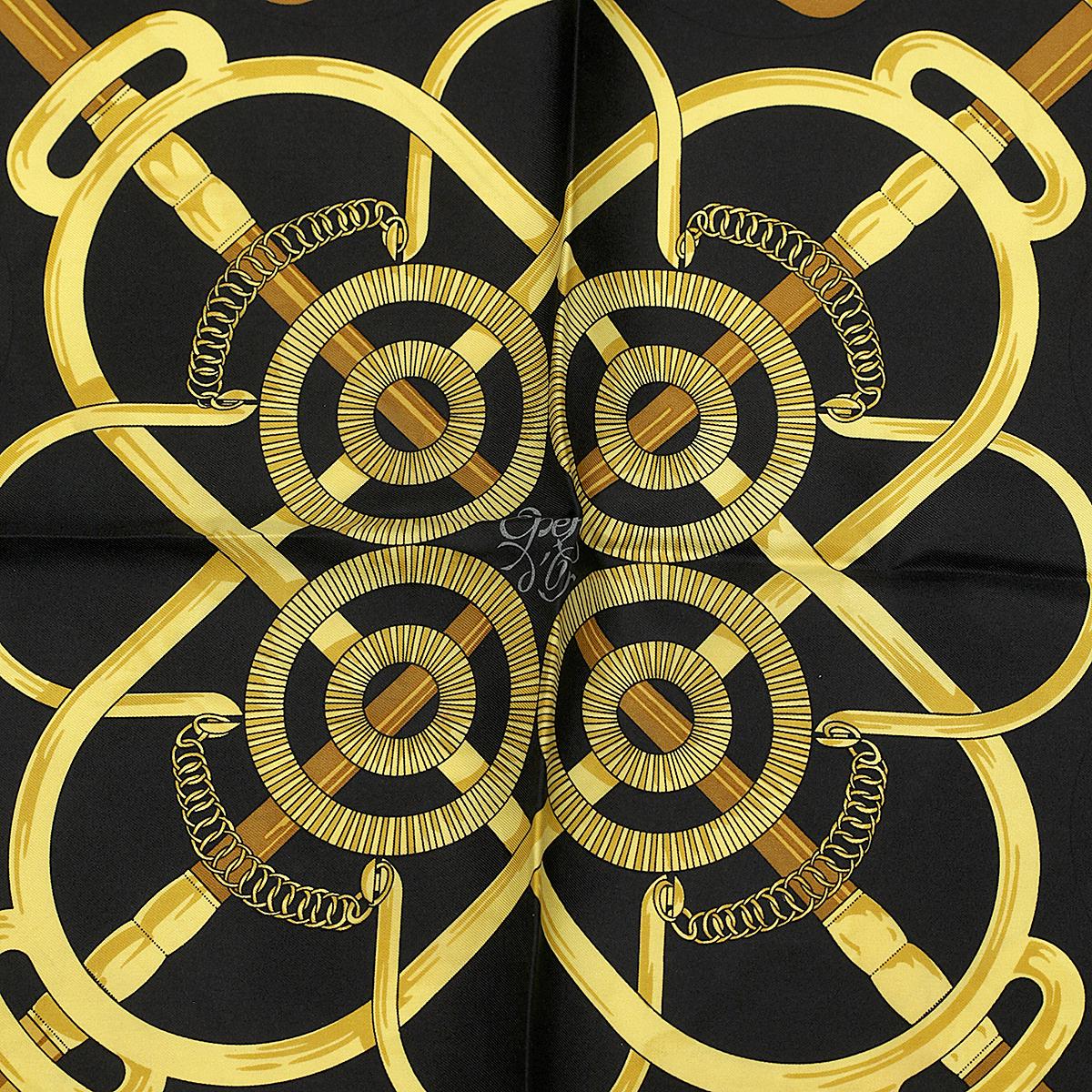 Hermes Scarf "Eperon d'Or" by Henri d'Origny 90cm Silk | Carre Foulard