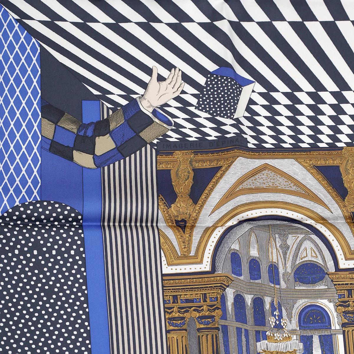 Hermes Scarf "Grand Theatre Nouveau" by Giancarlo Pagni 90cm Silk | Carre Foulard