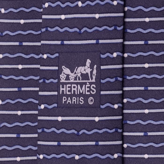 Hermes Men's Silk Tie Geometric Pattern 5112 | Necktie Cravate
