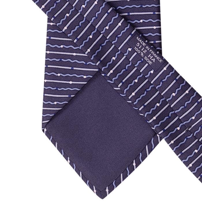 Hermes Men's Silk Tie Geometric Pattern 5112 | Necktie Cravate