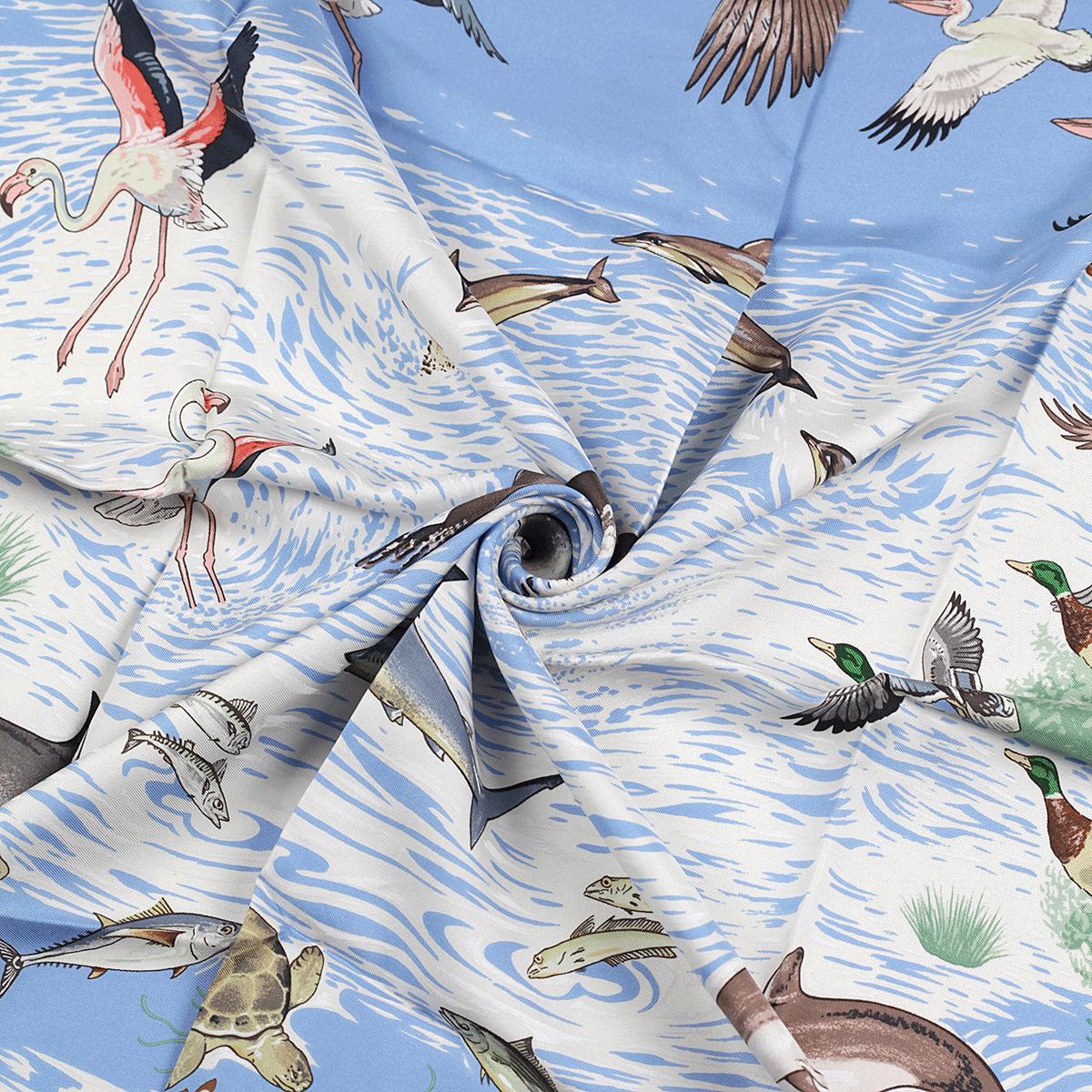 Hermes Scarf "La Vie Precieuse de Mediterrannee" by Robert Dallet 90cm Silk | Carre Foulard