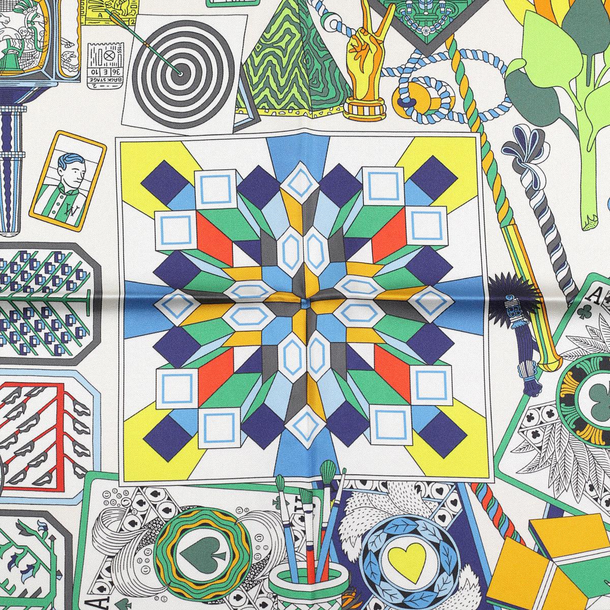 Hermes Scarf "De l'Ombrelle aux Duel" by Pierre Marie 90cm Silk Double Face Carre