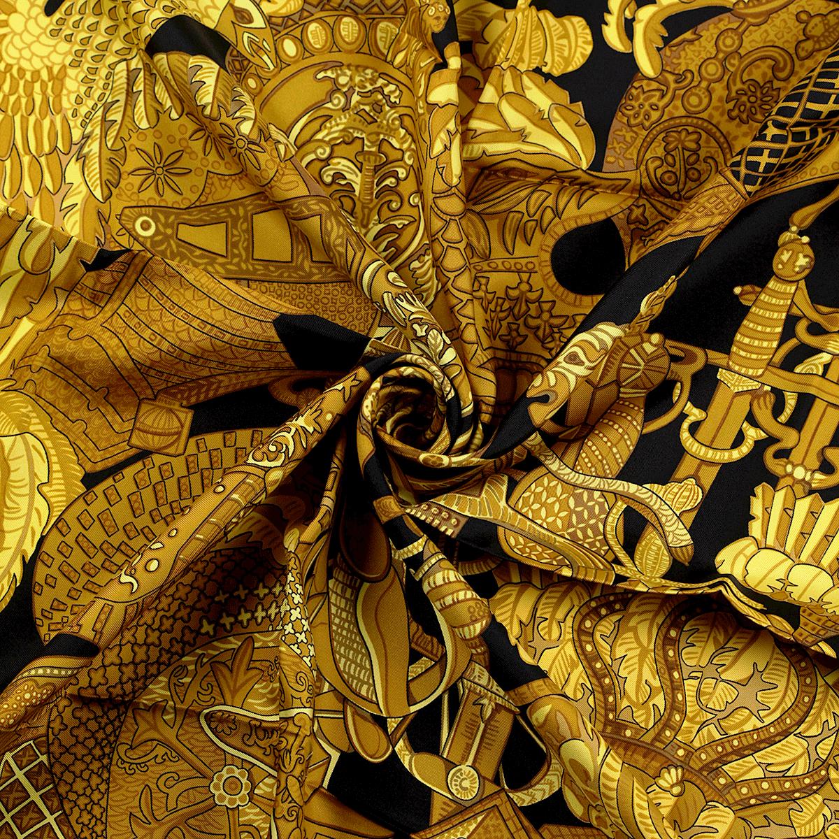 Hermes Scarf "Armets et Panache" by Annie Faivre 90cm Silk | Carre Foulard