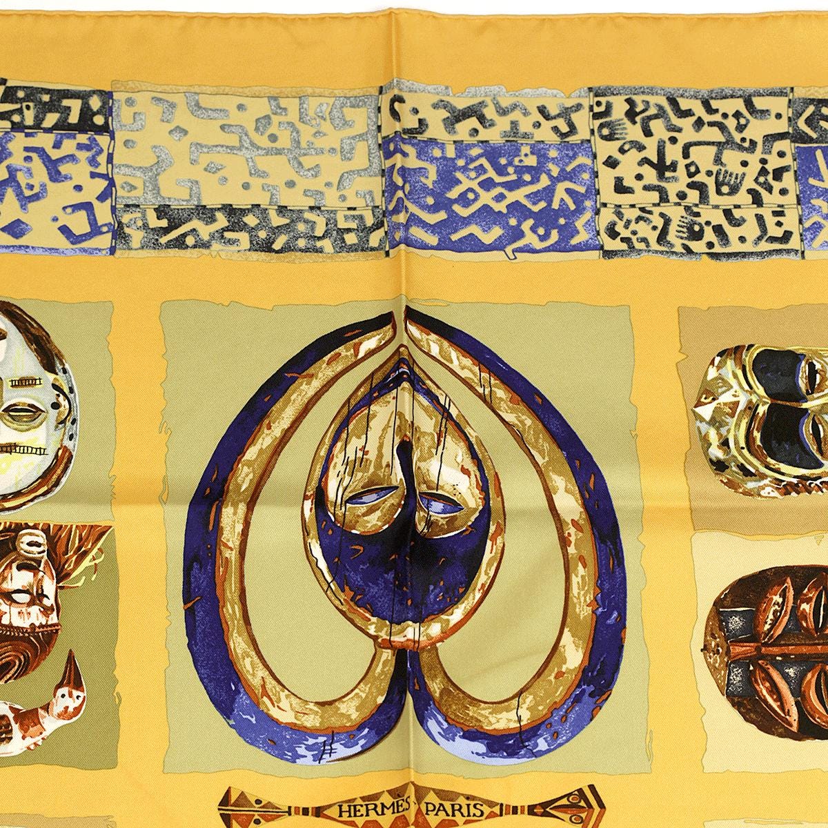Hermes Scarf "Persona" by Loic Dubigeon 90cm Silk | Carre Foulard