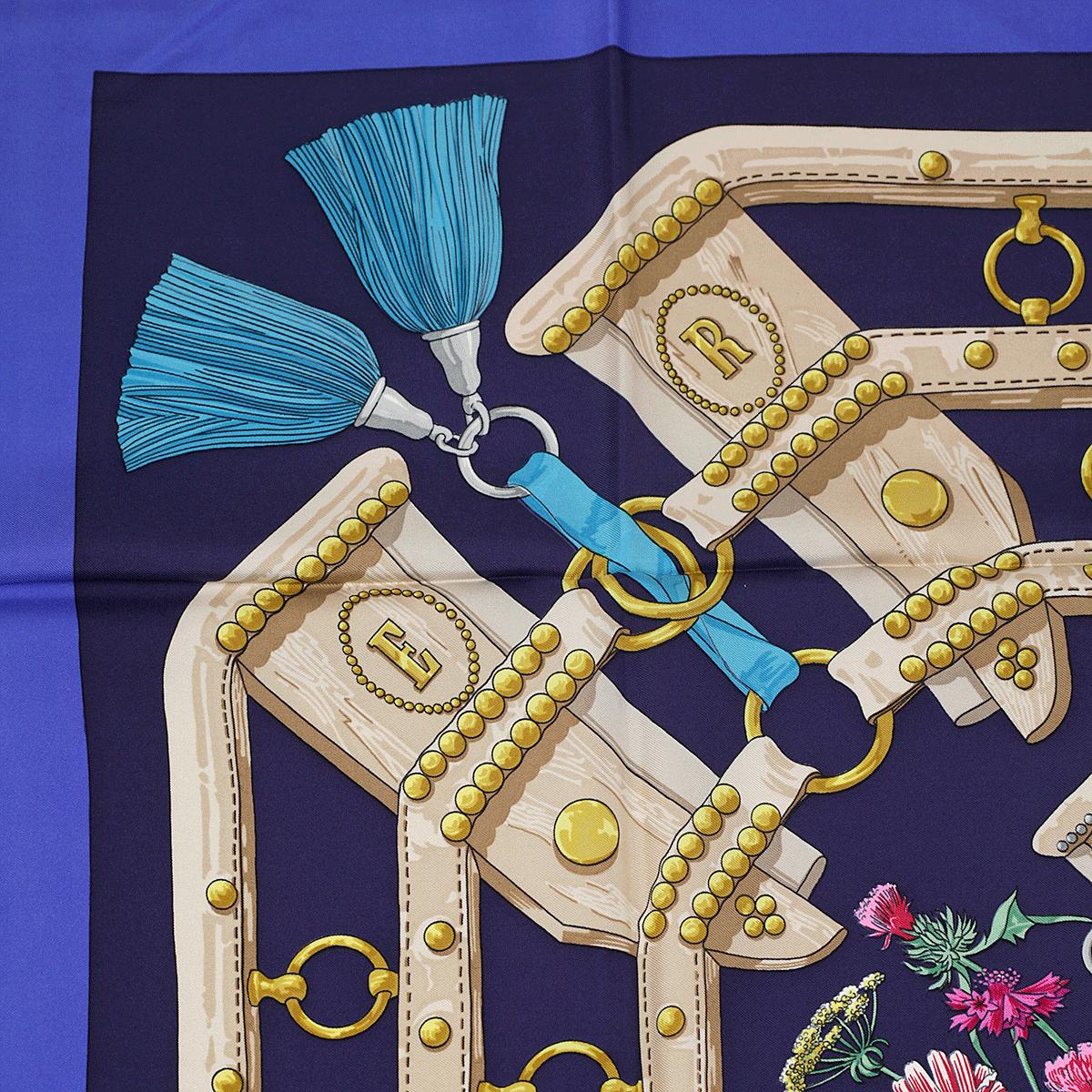 Hermes Scarf "Aux Champs" by Caty Latham 90cm Silk | Carre Foulard