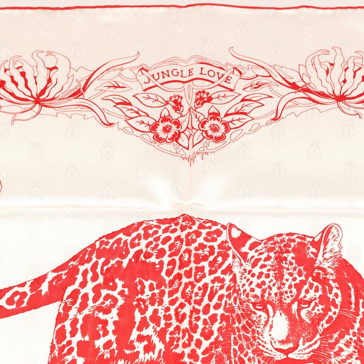 Hermes Scarf Jacquard "Jungle Love Tattoo" by Robert Dallet 90cm Silk
