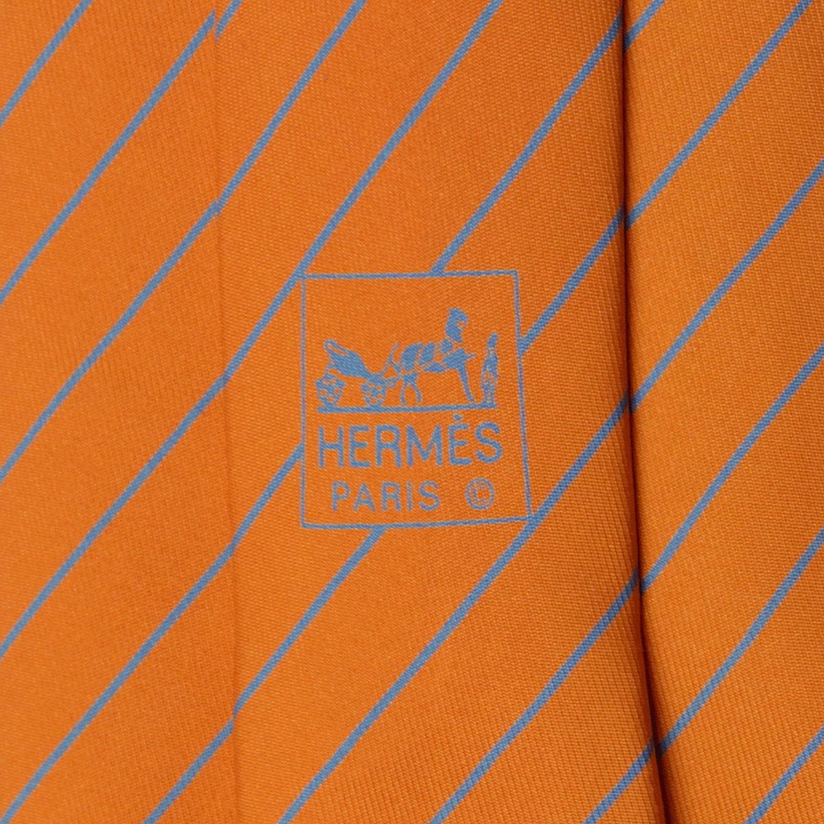 Hermes Men's Silk Tie Striped Pattern 5041 | Necktie Cravate