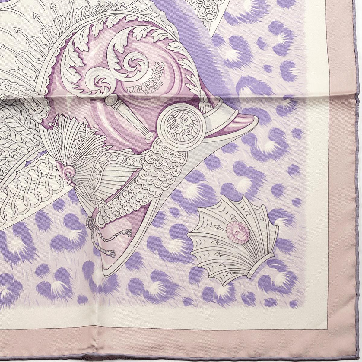 Hermes Scarf "Plumets du Roy" by Henri d'Origny and Julia Abadie 90cm Silk