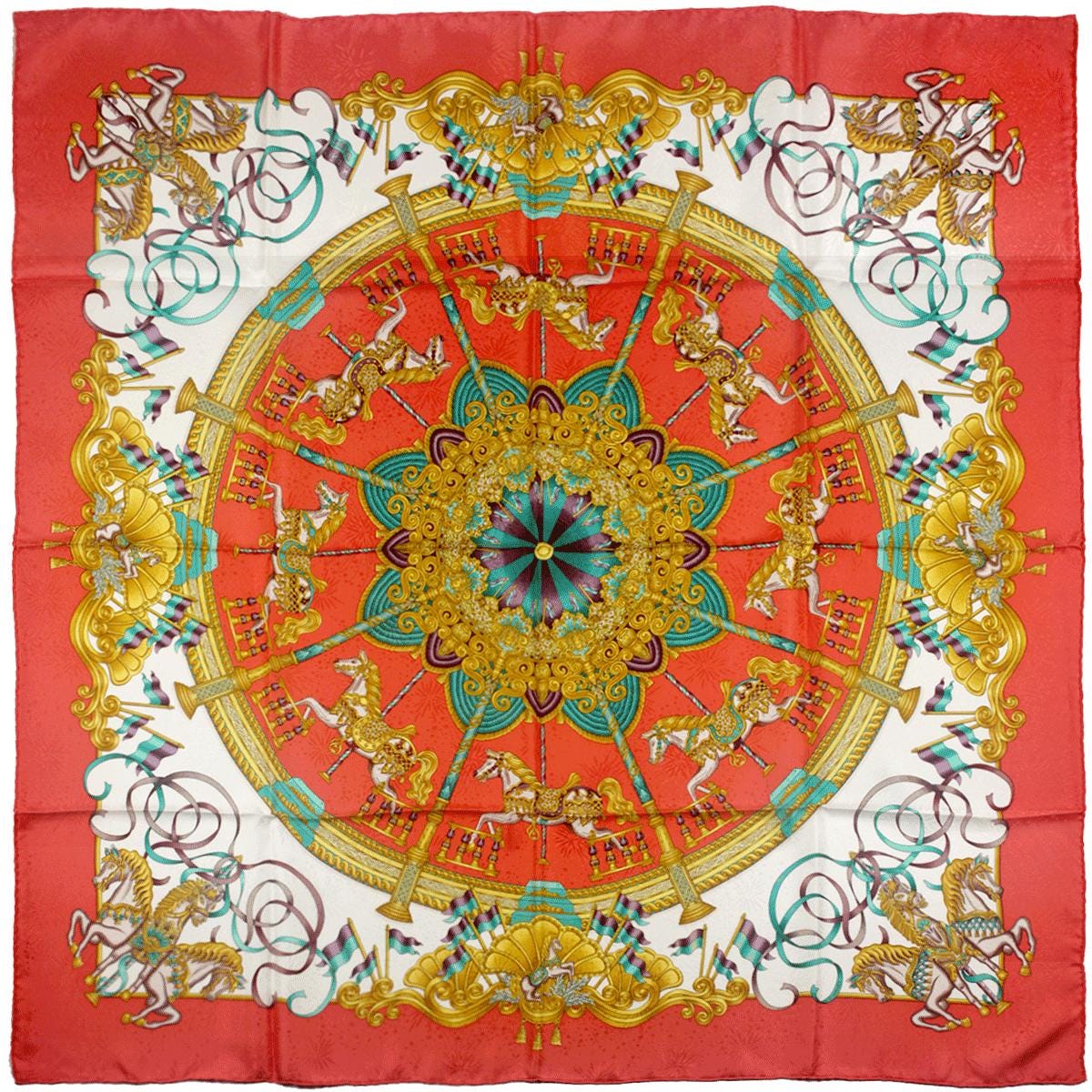 Hermes Scarf "Luna Park" by Joachim Metz 90cm Silk Jacquard | Carre Foulard