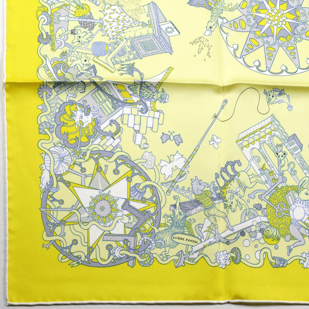 Hermes Scarf "La Folle Parade" by Claire Fanjul 90cm Silk