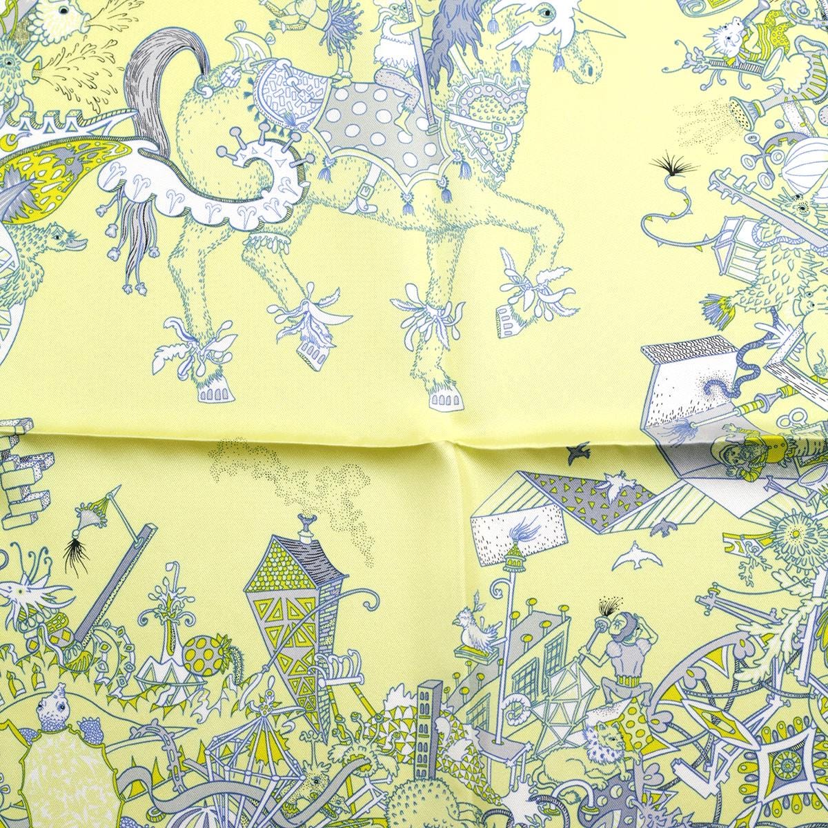 Hermes Scarf "La Folle Parade" by Claire Fanjul 90cm Silk
