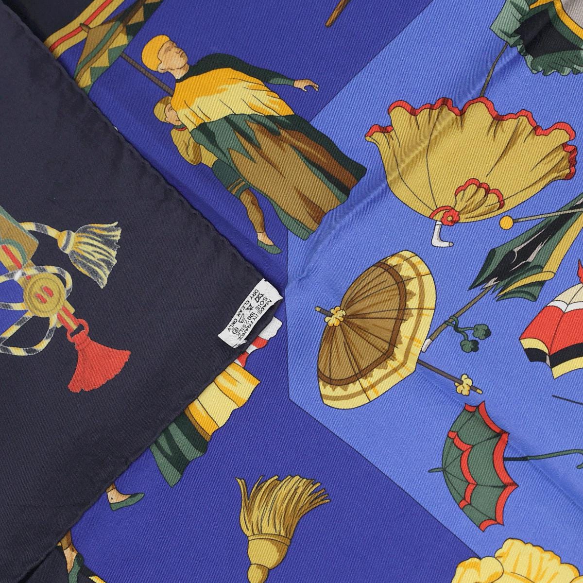 Hermes Scarf "Ombrelles et Parapluies" by Hubert de Watrigant 90cm Silk | Carre Foulard