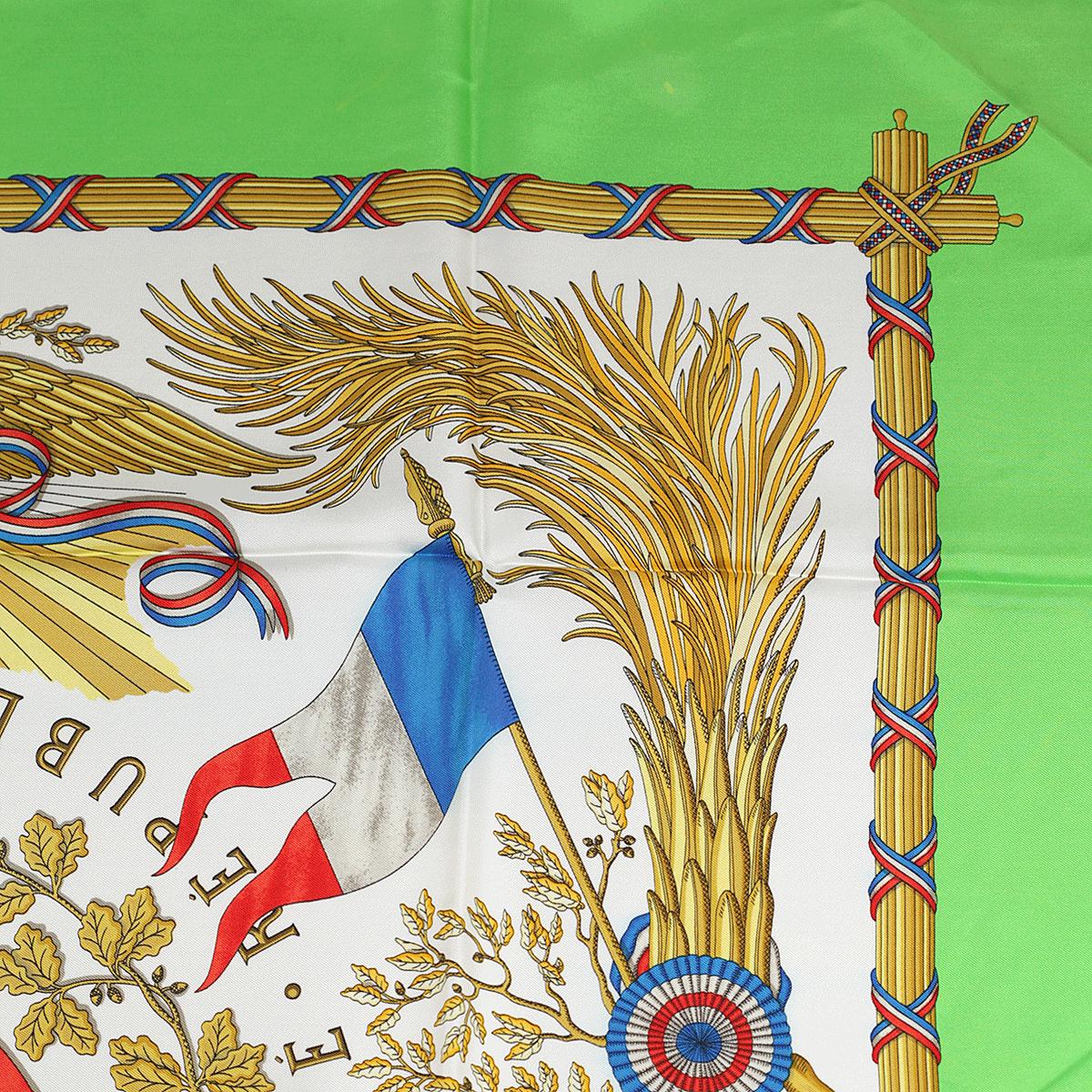Hermes Scarf "1789 Liberte Egalite Fraternite" by Joachim Metz Vintage 90cm Silk | Carre Foulard