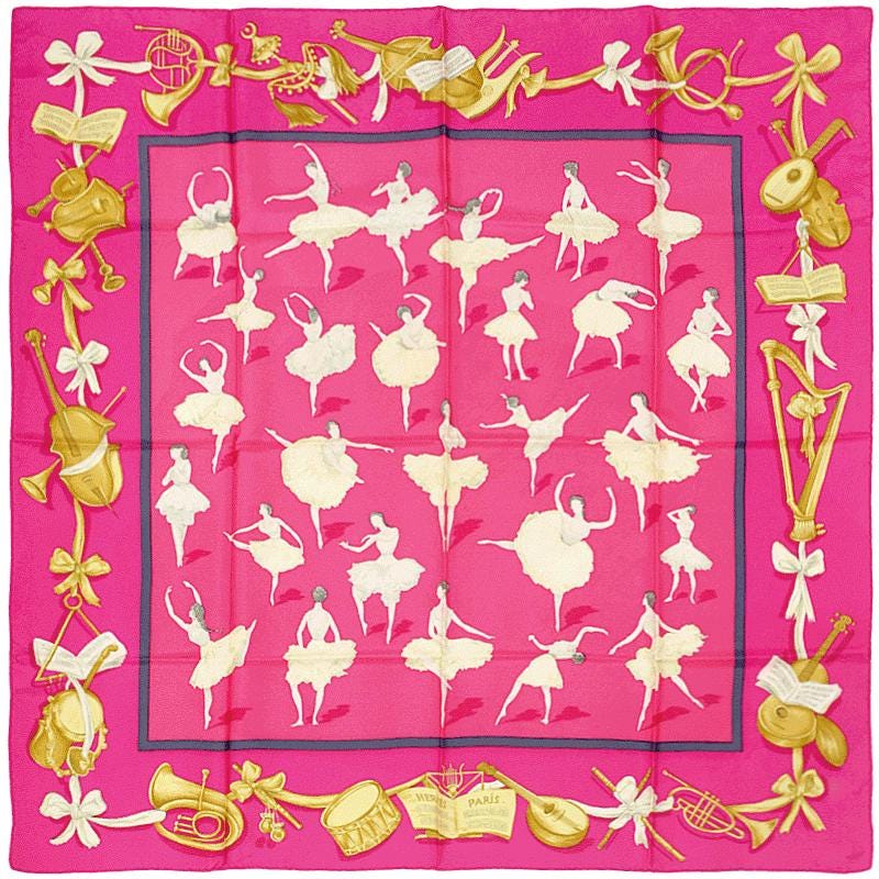 Hermes Scarf "La Danse" by Jean-Louis Clerc 90cm Silk | Carre Foulard