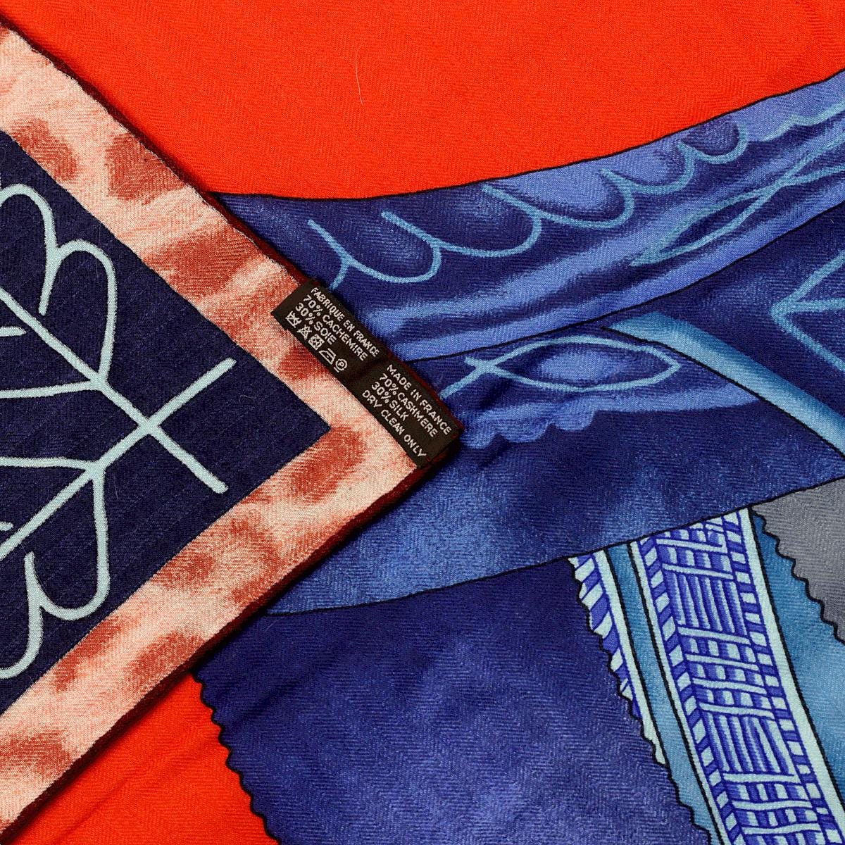 Hermes Cashmere Shawl 140cm "Selle d'Officier en Grande Tenue" by Wlodek Kaminski | Scarf Carre Foulard