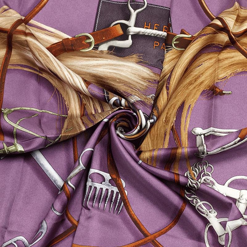 Hermes Scarf "Projets Carres" by Henri d'Origny 90cm Silk | Carre Foulard