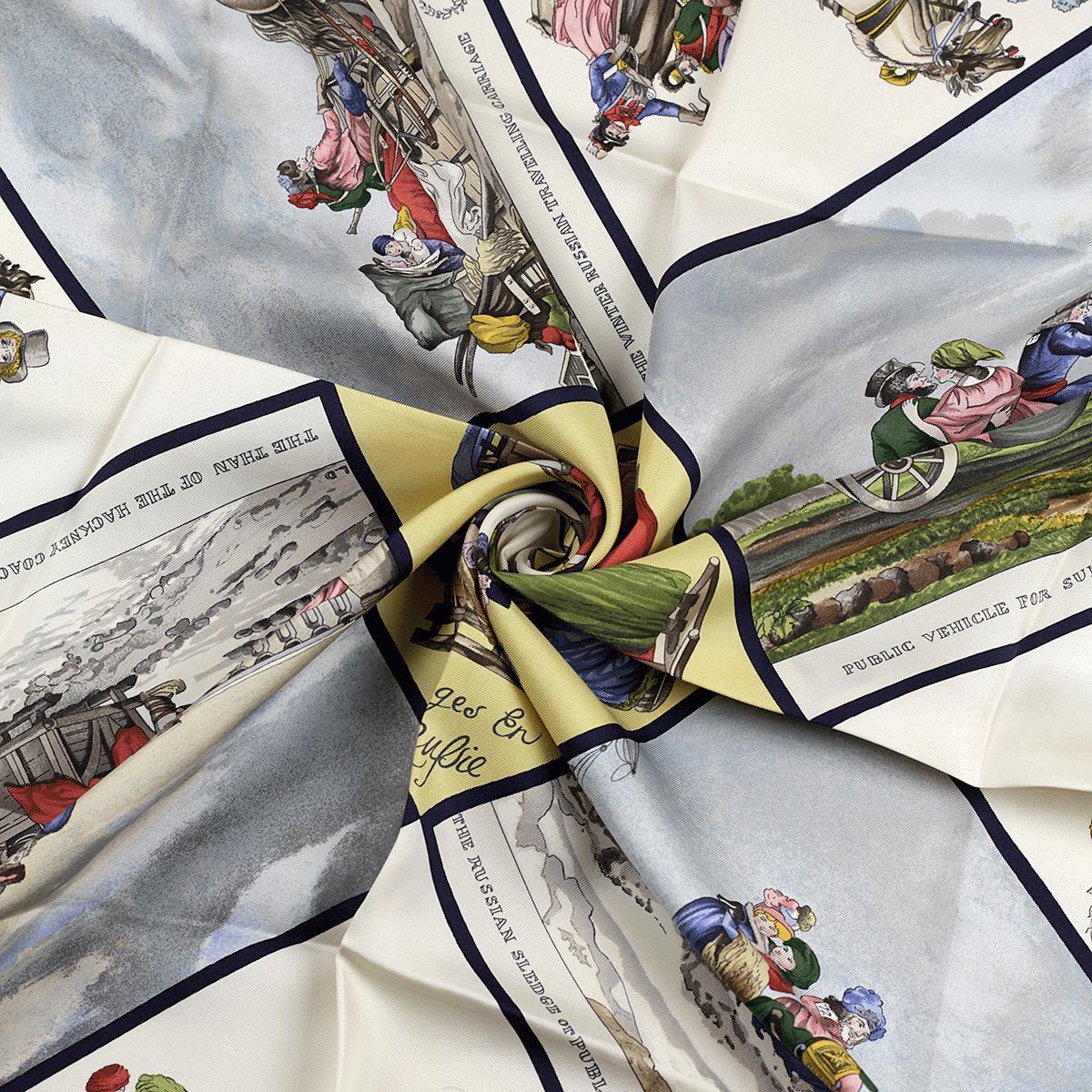 Hermes Scarf "Voyages en Russie" by Loic Dubigeon 90cm Silk | Carre Foulard