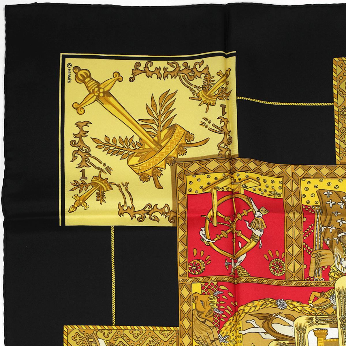 Hermes Scarf "Le Tarot" by Annie Faivre 90cm Silk | Carre Foulard