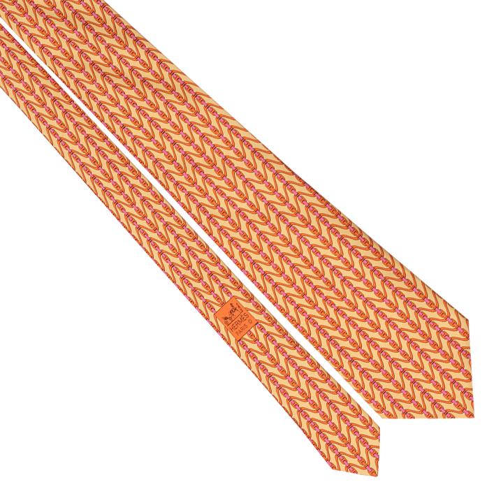 Hermes Men's Silk Tie Geometric Pattern 5364 | Necktie Cravate