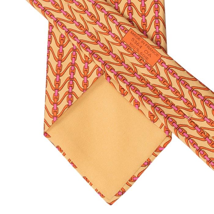 Hermes Men's Silk Tie Geometric Pattern 5364 | Necktie Cravate