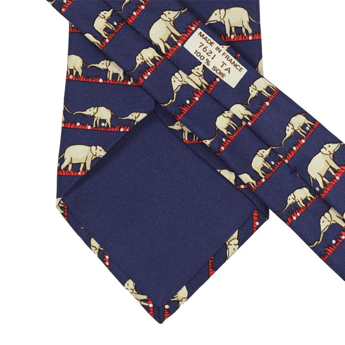 Hermes Men's Silk Tie Elephants Pattern 7621 | Necktie Cravate