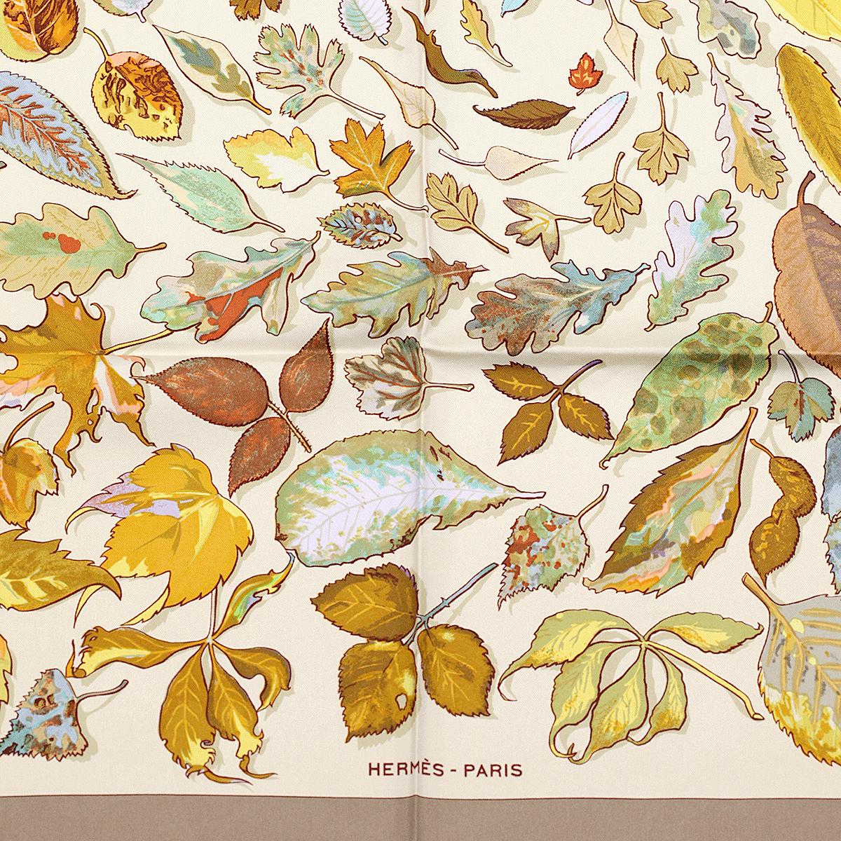 Hermes Scarf "Tourbillon" by Christiane Vauzelles 90cm Silk