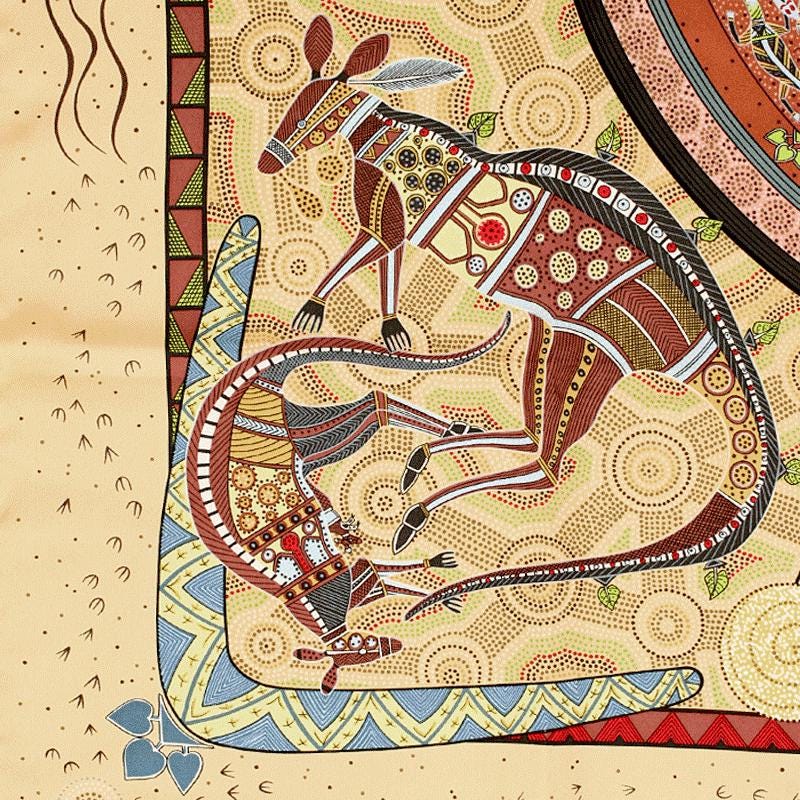 Hermes Scarf "Reve d'Australie" by Zoe Pauwels 90cm Silk