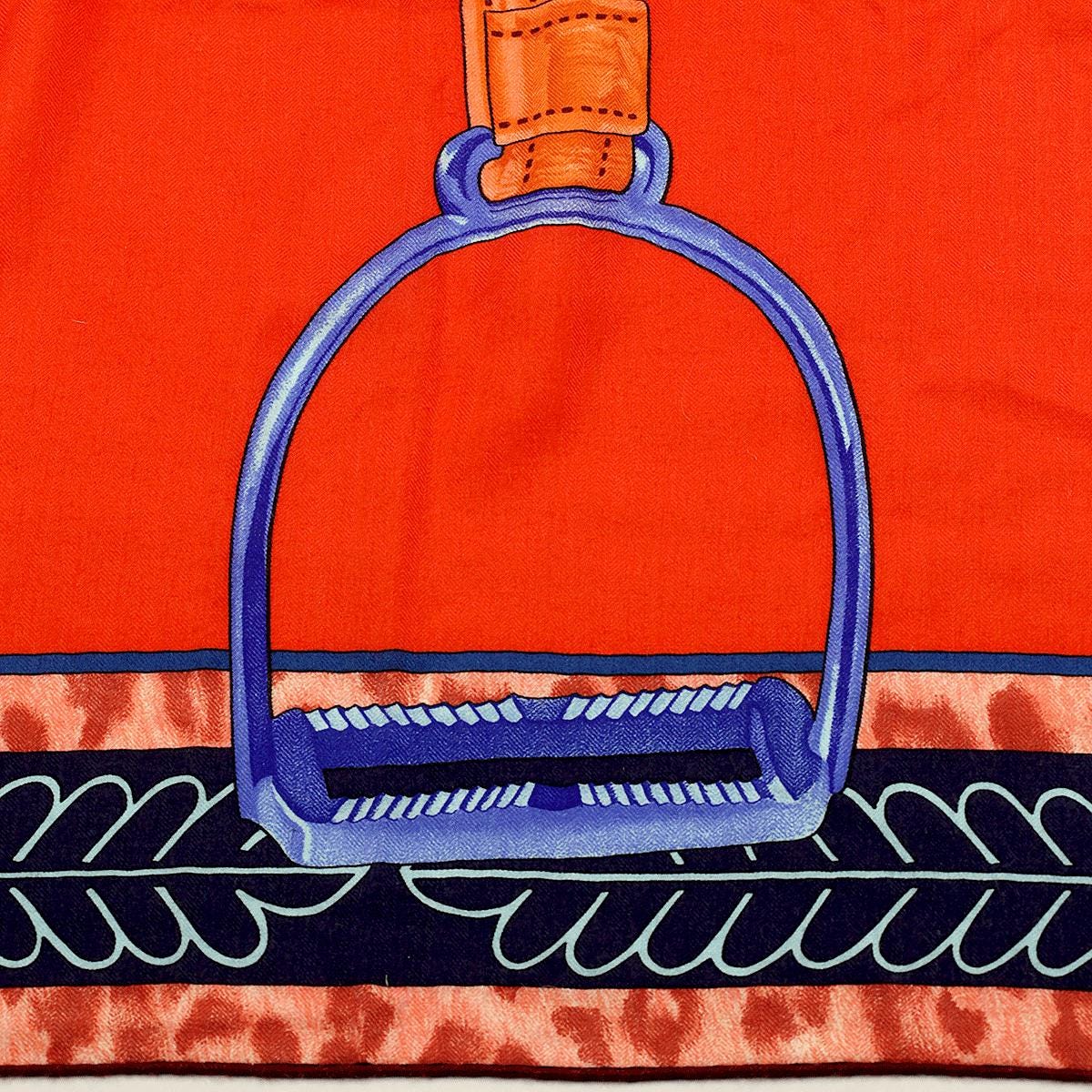 Hermes Cashmere Shawl 140cm "Selle d'Officier en Grande Tenue" by Wlodek Kaminski | Scarf Carre Foulard