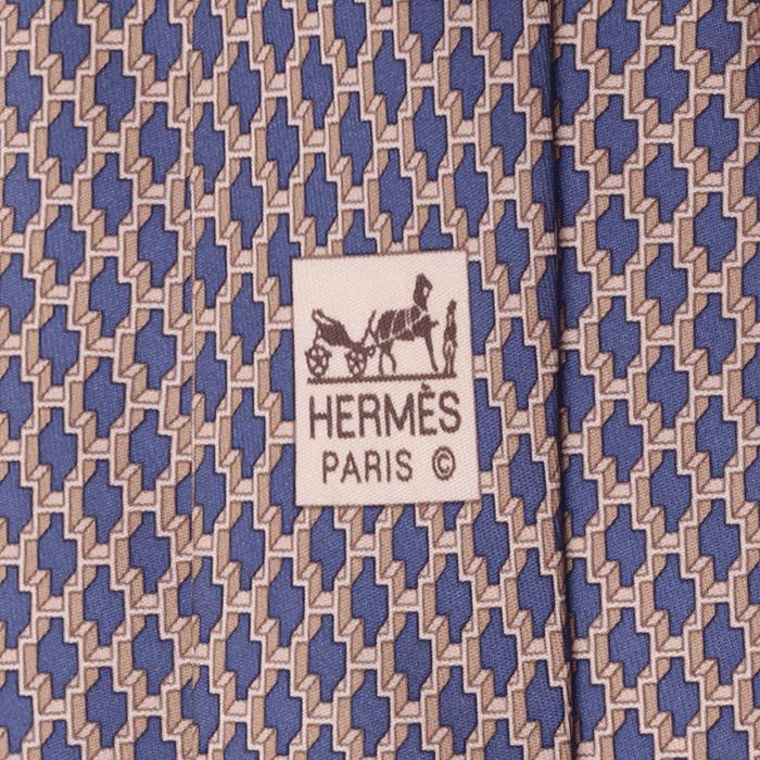 Hermes Men's Silk Tie Geometric Pattern 5589 | Necktie Cravate