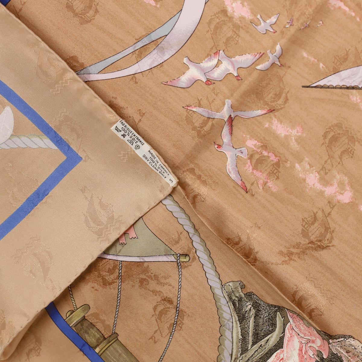 Hermes Scarf Jacquard "Christophe Colomb Decouvre L'Amerique" by Carl De Parcevaux 90cm Silk | Carre Foulard