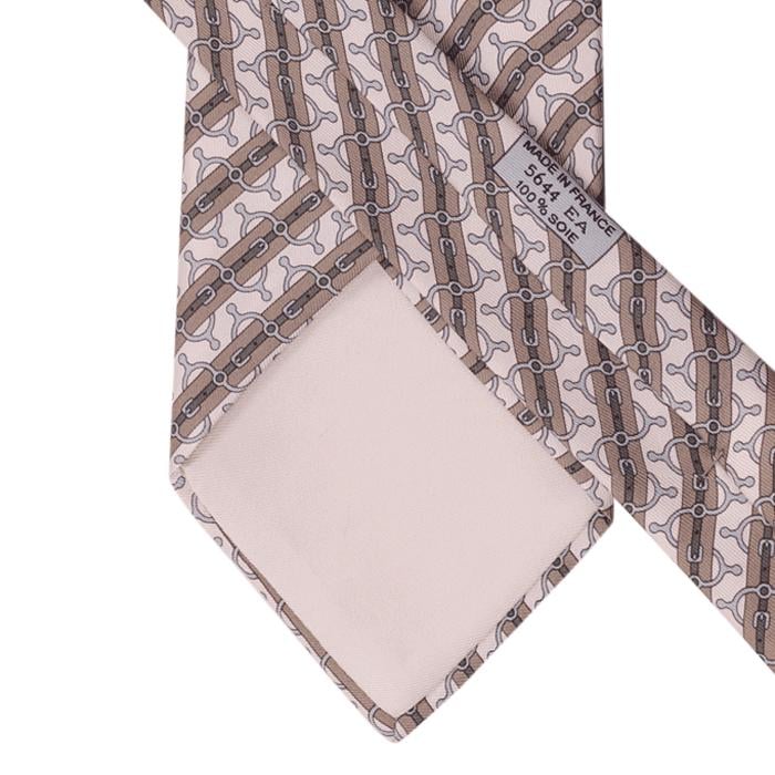 Hermes Men's Silk Tie Geometric Equestrian Pattern 5644 | Necktie Cravate