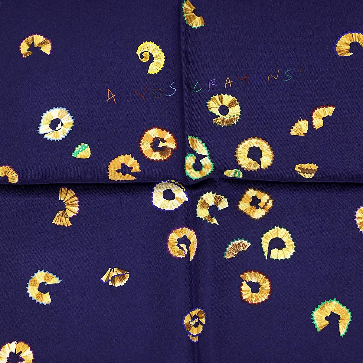 Hermes Scarf "A Vos Crayons" by Leigh P. Cook 90cm Silk | Carre