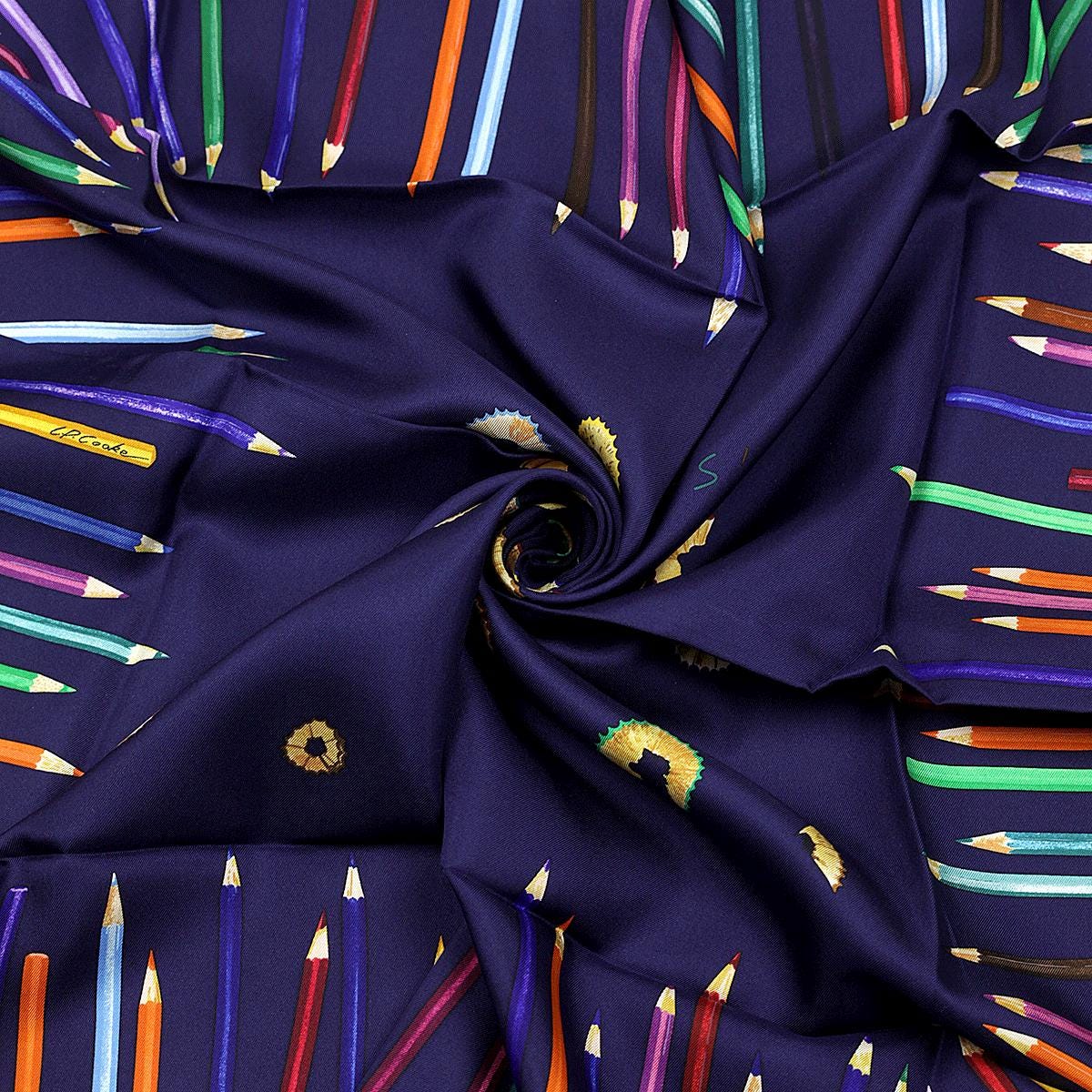 Hermes Scarf "A Vos Crayons" by Leigh P. Cook 90cm Silk | Carre